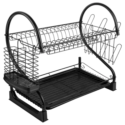 Abtropfgestell 2 Ebenen Edelstahl mit Becherhalter
