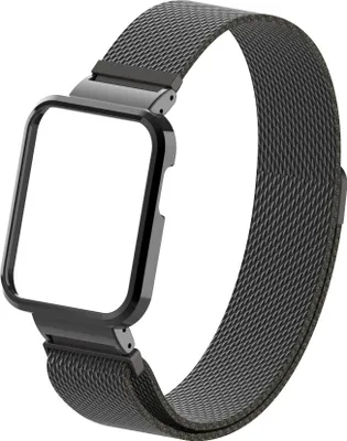 Produktbild von Strap-it Milanese Armband - Kompatibel mit Xiaomi Mi Watch Lite Armband Ersatzarmband Edelstahl - Armband mit Magnetverschluss - Hochwertiges Material - für Xiaomi Armband Schwarz