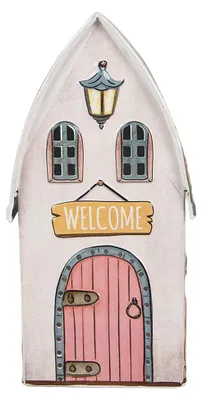 Produktbild von Clayre & Eef Dekorationsfigur Haus 12x11x23 cm Beige Metall