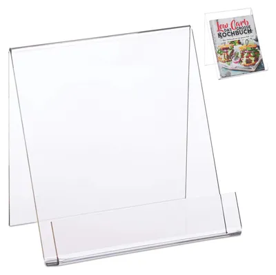 Immagine prodotto di Reggilibri reggitesta portalibri - A5 - 2 pezzi - Acrilico trasparente - Trasparente