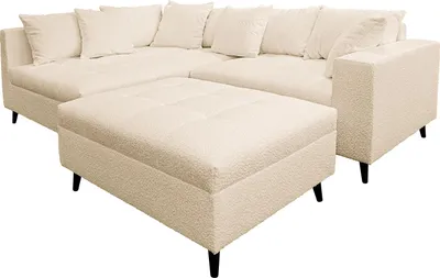 Produktbild von home24 Ecksofa mit Ottomane und Hocker