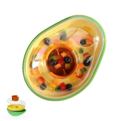 Produktbild von Interaktives Avocado-Wackelspielzeug für Hunde, Leckerli- und Futterspender, Puzzle-Spielzeug für langsames Füttern