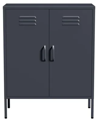 Zdjęcie produktu dla Szafka metalowa Lendo Online, 80x40x100 cm, kolor antracytowy, wykonana ze stali