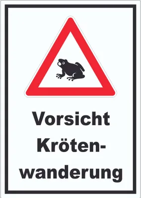 Produktbild von Vorsicht Krötenwanderung Aufkleber A9 (37x52mm)