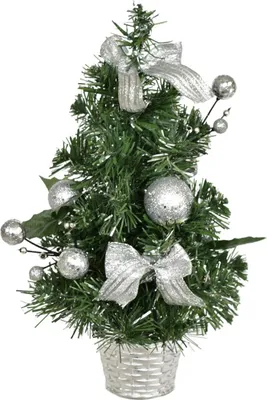 Produktbild von Weihnachtsbaum mit silbernen Dekorationen 30 cm