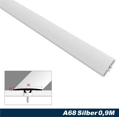Produktbild von Effector Übergangsprofile aus eloxiertem Aluminium - Übergangsschiene Bodenleiste - (0,9 Meter silber) Überbrückung Bodenfuge kleben Fußboden
