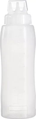 Zdjęcie produktu dla Butelka z wyciskaczem ARAVEN, LDPE, ø: 80 mm, wysokość: 253 mm, pojemność: 0,75 litra, 3 dysze