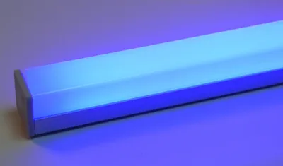 Produktbild von 5654 LED ALU Leuchte Aufsatz weiß 6 x 50cm Fernbedienung Blau