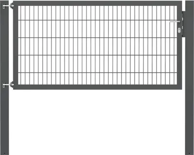 Immagine prodotto di Alberts 636241 Cancello singolo Flexo Plus con accessori, antracite, larghezza 200 cm, altezza 100 cm