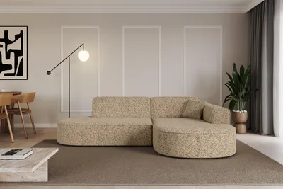 Produktbild von ALTDECOR Ecksofa in L-Form MARI-L1 - 243x171x79,5 cm Braun - Corner Sofa Bett Eckcouch Couch Wohnlandschaft Cauchsofa