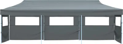 Image de vidaXL Tente de réception pliante Pop-Up avec 5 parois latérales 870x291x315 cm Anthracite