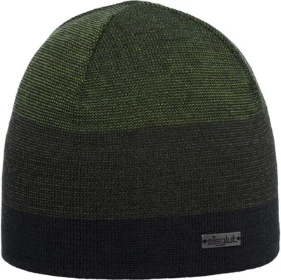 Eisglut Beanie Mütze  Rentona Rewoolife  mit Strichmuster   in grün