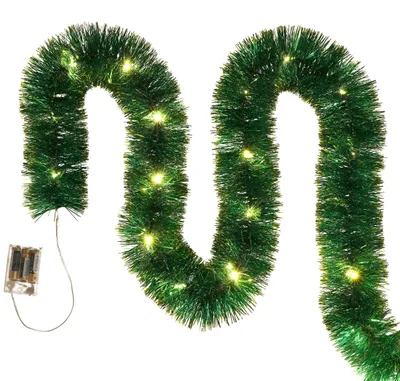 Produktbild von Grüne LED-Weihnachtsbaum-Lichterkette mit Batterien, 6 Meter