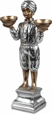 Produktbild von Dekofigur mit Schalen Silber Bronze formano