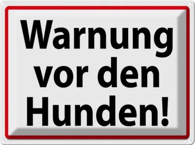 Produktbild von vianmo Blechschild 30x40 cm Warnung vor den Hunden Hund