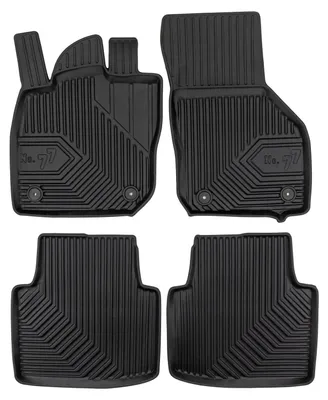 Image de Tapis de sol en caoutchouc pour Volkswagen Passat B9 2023- (break) – 4 pièces, noirs, sur mesure
