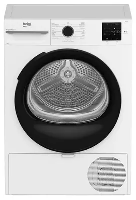 Produktbild von Beko BM3T38220WB, Freistehend, Frontlader, Wärmepumpe, Weiß, Drehregler, Berührung, Rechts