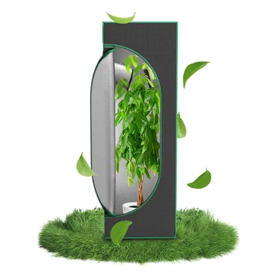 Obrázok produktu pre XMTECH Malý pestovateľský stan, vhodný pre Aerogarden, hydroponický kultivačný systém, vnútorný pestovateľský stan Mylar s vetracím okienkom, veľkosť: 40 x 40 x 120 cm