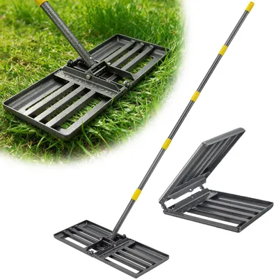Produktbild von Rasenrechen 220 cm, Metallkonstruktion, Kopf 68 x 25 cm, klappbar, für Rasenpflege