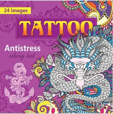 Obrázok produktu pre Kolorowanka antystresowa 200 x 200 mm, 12 wzorów Tattoo