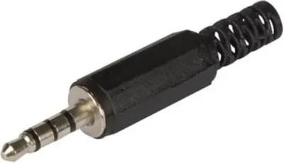 Produktbild von 3.5Mm-Stereo-Klinkenstecker - Schwarz - 4 Kontakte