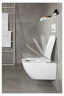 Produktbild von WC-Sitz SlimSeat von Subway 2.0, Toilettendeckel mit Absenkautomatik, abnehmbar, aus bruchsicherem Duroplast, D-Form, Pergamon, glänzend