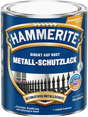 Produktbild von Akzo Nobel - Hammerite, Hammerschlag, Metallschutzlack, schwarz, 1Liter Dose