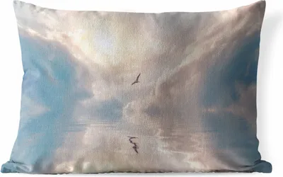 Produktbild von MuchoWow® Outdoor Kissen - Vogel - Meer - Sonne - 60x40 cm - Wetterfest - Lounge Kissen - Zierkissen - Kissen für Innenräume