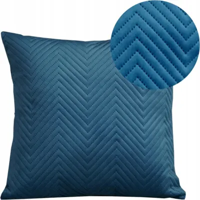 Produktbild von Geronimo | Dekokissen - Blau - 40x40 cm - Gestepptes Kissen - Maschinenwaschbar - Abnehmbarer Bezug - Antiallergisch