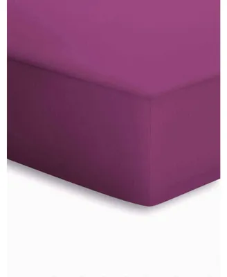 Produktbild von Schlafgut Microfaser Spannbettlaken Feininterlock Spannbetttuch Rundumgummi waschbar pflegeleicht hochwertig strapazierfähig 90x200 cm Beere