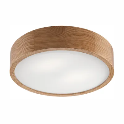 Produktbild von LED Deckenleuchte Lampe Eiche 2-flammig rund 38 cm E27 Deckenlampe