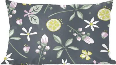 Produktbild von MuchoWow® Zierkissen Sofakissen Wohnzimmer Dekokissen 50x30 cm Sommer - Blumen - Früchte - Wohnzimmerdekoration - Polster mit Photo