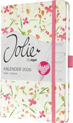 Produktbild von Wochenkalender Jolie ca. A5 Hardcover Bloom Pink 2026.