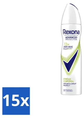 Produktbild von 15 x Rexona Advanced Protection Stress Control Anti-Transpirant Spray 150 ml - Vorteilspackung - 15 Stücke