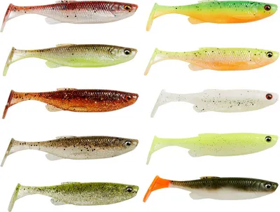 Produktbild von Savage Gear Fat Minnow T-Tail Dark Water Mix Darkwater Mix 7,5 cm 5 g Gummiköder