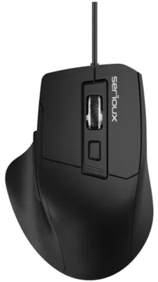 Obrázok produktu pre Optická myš Serioux SRXM-OPM168, USB, káblová, 3600 DPI, 6 tlačidiel, čierna