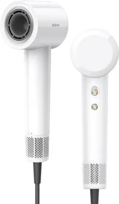 Image de MOVA Turbo Sèche-cheveux Ion 110.000 rpm, 4 temp. & 2 niveaux d'air, 200 millions d'ions, 330g, 8 modes, idéal pour la maison & les voyages