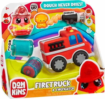 Produktbild von MGA Entertainment DohKins Firetruck & Firefighter, Knetmasse-Spielset, Mehrfarbig, Kind, Junge/Mädchen, 3 Jahr(e), 99 Jahr(e)