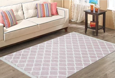 Produktbild von Dinarsu Waschbarer Teppich 1082-Rose 4mm 6x Größen Läufer Rose : 80x150 cm