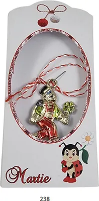 Produktbild von Martisor Cosar, Märzchen,Charm, Anhänger als Schornsteinfeger aus Metall 238