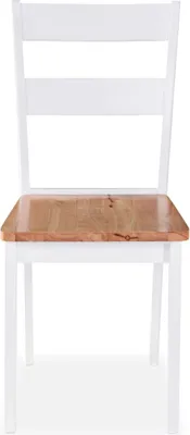Image de vidaXL Chaises de salle à manger 2 pcs. Blanc Bois massif Hévéa