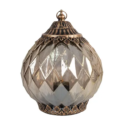 Immagine prodotto di Lanterna LED Clayre & Eef Ø 15x19 cm Vetro color rame