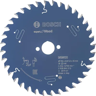 Zdjęcie produktu dla Bosch 2 608 644 012, 15 cm, 2 cm, 12700 RPM, 2,6 mm, Bosch, ATB ( z naprzemiennym skosem wierzchołka)