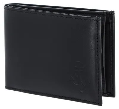Immagine prodotto di oxmox Pelle portafoglio Leather RFID Protect Pocketbörse Freedom Anchor Embossed Black nero