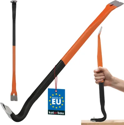 Immagine prodotto di KOTARBAU® Palanchino forgiato da 600 mm resistente alla flessione Barra per chiodi Palanchino piede di vacca bifacciale in acciaio