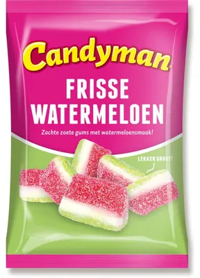 Immagine prodotto di Caramelle al gusto di anguria Candyman Frisse, 180g – Anguria rinfrescante