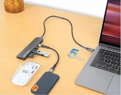 Produktbild von MANHATTAN USB-C PD auf HDMI 7-in-1 4K Dockingstation grau