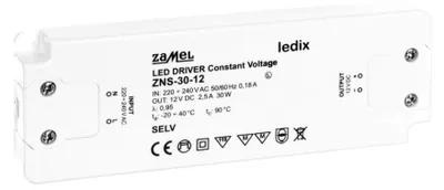 Produktbild von Schlankes LED-Netzteil 12V DC 30W ZNS-30-12 LDX10000139