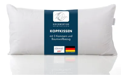 Productafbeelding van 3-Kamer Hoofdkussen 40 x 80 cm van Katoen met Dons