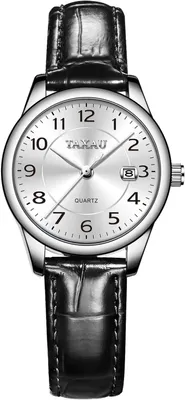 Produktbild von Damen-Quarzuhr mit Lederarmband – Klassische Business-Uhr – Wasserdichte Damenuhr mit Datumsanzeige